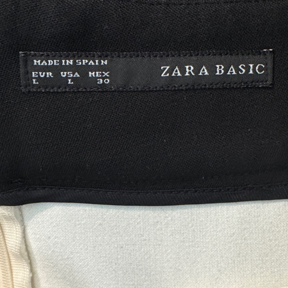 Zara Basic Black and Off White Pencil Skirt Size Large - Picture 2 of 5